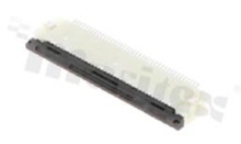 ZIF connector for FFC/FPC; pitch 0.50mm; 40-contacts; SMD; side entry; downside contacts