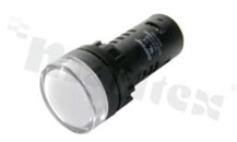 Lampka sygnalizacyjna; 22mm; zacisk śrubowy; plastik; podświetlenie pełne czerwone/żółte LED 24V; IP65. 