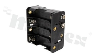 8xAA Battery holder; with 6 prong snap