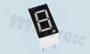7-Seg. LED Display LTS036Y-ASBW-E3; 1 digit; yellow; 9.1mm; 9.5x14mm; CA; E/black; diffus; RoHS; JIUZHOU /120pcs