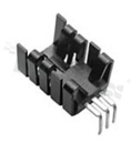 Radiator; TO-220; TO-262; 19.05x14.48x12.70mm; czarny; anodowane aluminium; RoHS.