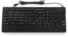Klawiatura silikonowa IP67; 102 klawisze; wbudowana mysz z 2 przyciskami; USB; wymiary 445 x 180 x 20 mm