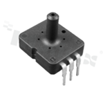 Gauge pressure sensor (positive); range: 1 MPa; accuracy: +-1.5%; working temp.: -40+125 deg.C; digitally amplified analog output; supply: 5.0 VDC; pin direction: oposite; THT; tray