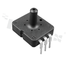Gauge pressure sensor (positive); range: 1 MPa; accuracy: +-1.5%; working temp.: -40+125 deg.C; digital output, threshold detection; supply: 5.0 VDC; pin direction: oposite; address: 0x28; THT; tray