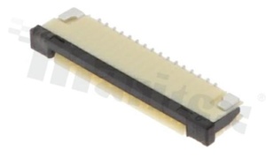 ZIF connector for FFC/FPC; pitch 1.00mm; 16-contacts; SMD; side entry; downside contacts
