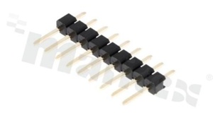 Listwa stykowa do PCB; w rastrze 2.54mm; 1x9 styków; montaż: THT; męska; prosta; jednorzędowa
