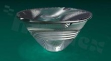 Lens for LED mid power; angle: oval 48 x 9 degrees ; Number of LEDs: 1; Dimensions: round 26.5mm; Height: 13.9mm; material: PC; Fastening: snaps