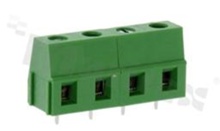 PCB terminal block; pitch 7.50mm; 4-ways; vertical; wire range 2.50mm2 (AWG 24-12); with screws for a flat screwdriver; green color; UL 300V/10A, TUV 450V/18A