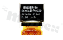 Wyświetlacz LGM OLED; LCD graficzny; 0.95"; 96x64 pikseli; obszar aktywny 20.14×13.42mm; FPC do złącza ZIF; 21 pinów