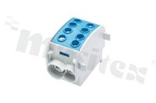 DIN rail terminal block; branch distribution block;blue; single-pole; 70mm2; Al/Cu; 1000V AC/DC; 300A