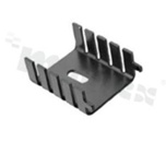 Radiator; TO-220; 12.70x25.40x29.97mm; czarny; anodowane aluminium; RoHS.
