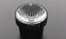 Lens for LED high power; angle: 6 to 14 degrees FWHM; Number of LEDs: 1; Dimensions: round 38mm; Height: 27.3mm; meterial: PMMA; PC; Fastening: glue; pin; screw