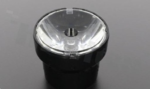 Lens for LED high power; angle: 6 to 14 degrees FWHM; Number of LEDs: 1; Dimensions: round 38mm; Height: 27.3mm; meterial: PMMA; PC; Fastening: glue; pin; screw