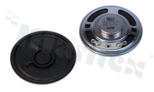 Głośnik 45mm; 8 Ohm; 0.25W; 300Hz-6kHz; Membrana: papierowa; Wys: 8.5mm