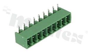 Listwa zaciskowa rozłączalna; w rastrze 3.81mm; 9-torowa; męska; kątowa; zabudowana; UL 300V/10A; TUV:300V/10.5A