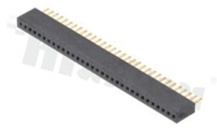 Listwa stykowa do PCB; w rastrze 1.27mm; 1x32 styków; montaż: THT; żeńska; prosta; jednorzędowe