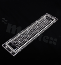 Soczewka do diod LED mid power; kąt rozsyłu: ok. 90 stopni FWHM; ilość diod: 120; rozmiar: 321x81mm; wysokość: 11mm; rodzaj materiału: PMMA; silikon; sposób mocowania: śruby