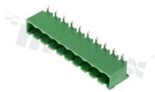 Listwa zaciskowa rozłączalna; w rastrze 5.08mm; 10-torowa; męska; kątowa; zabudowana; UL 300V/15A; TUV:320V/20A