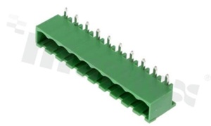 Pluggable terminal block; pitch 5.08mm; 10-ways; male; R/A pin header; closed type; UL 300V/15A; TUV:320V/20A