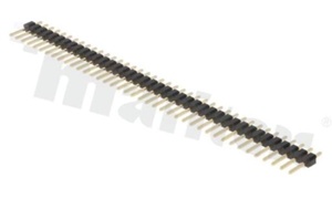 Listwa stykowa do PCB; w rastrze 2.54mm 1x40 styków; montaż THT; męska; prosta; jednorzędowe; 3.0/2.54/6.0 mm