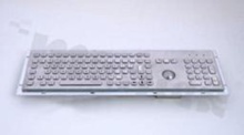 Metalowa klawiatura przemysłowa; IP65; 106 klawiszy; klawiatura numeryczna; trackball; USB;+montażu od spodu; temperatura pracy  -10+60st.C; wymiary 478mm x 135mm