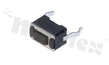 Przełącznik Tact Switch; THT; wymiary korpusu 6x3.5; h=4.3mm; pionowy; o sile nacisku 160gf; przycisk prostokątny