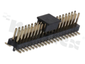 Pin Header; pitch 1.27mm; 2x20 pins; SMD; straight; double row, with pegs pick&place pad
