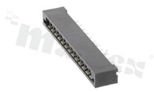 Non-ZIF connector for FFC/FPC; pitch 2.54mm; 13-contacts; THT; top entry