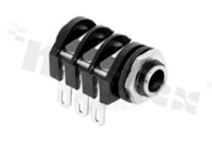 Connector: Jack 6.3mm; socket; female; ways: 3; angled 90st.; on panel mounting