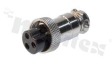 Microphone plug; 3 contacts; Female; straight; for cable
