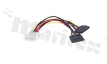 SATA PowerCable 4P to SATAx2 L=150mm