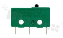Miniaturowy mikroprzełącznik z przyciskiem; SPDT; montaż: THT; 5A/125V AC.