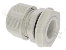 Cabel Gland PG13.5; nylon; PG13.5 6-12mm; Flat O-ring; with lock nut; grey
