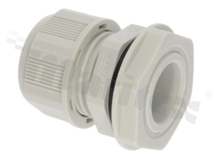 Cabel Gland PG13.5; nylon; PG13.5 6-12mm; Flat O-ring; with lock nut; grey
