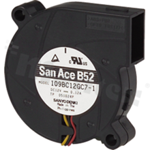 Blower; DC; 12VDC; 52x51x15mm; 0.125m3/min; 43.0dB.