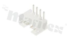 Header for PCB; pitch 2.00mm; 4-contacts; THT; male; side entry; 100V/2A