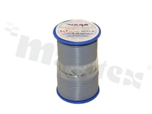 Single wire LGY/H05V-K; with copper multi-strand; grey; cross section 0.75mm2; AWG 18; 500V; -40+105 deg.C; 25m.