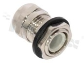 Dławnica kablowa PG09; mosiężna niklowana; PG09 4-8.0mm;flat O-ring; z nakrętką; na klucz 17