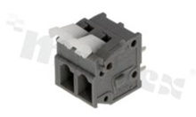 PCB terminal block; pitch 5.08mm; 2-ways; vertical entry; range wire 0.2-2.5mm2 (AWG 28-12); spring-loaded; orange; UL 300V/15A