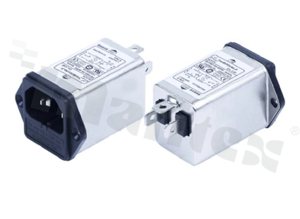 Anti-interference filter; 1-phase; 8A; 115/250V; 50/60Hz; IP40; 6.3x0.8mm