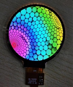 Wyświetlacz TFT; LCD 1.3"; 3200xRGBx320 pikseli; IPS; cyfrowy; okrągły; transmisyjny; normalnie czarny; kąt patrzenia dowolny; driver ST7796DW; kontrast typ. 1100:1; jasność 350 cd/m2