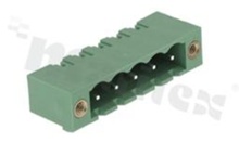 Listwa zaciskowa rozłączalna; w rastrze 5.08mm; 5-torowa; męska; prosta; z zaczepem śrubowym; UL 300V/15A; TUV:320V/20A
