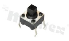 Przełącznik Tact Switch; THT; wymiary korpusu 6.0x6.0; h=7.3mm; pionowy; o sile nacisku 160gf; przycisk okrągły