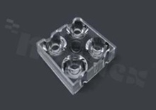 Lens for LED mid power; angle: 10 degrees ; Number of LEDs: 4; Dimensions: 50x50mm; Height: 13.3mm; material: PMMA; PC; Fastening: screw