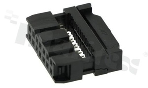 IDC connector; pitch 2.54mm; 14-contacts; female; for ribbon cable AWG#26-#28