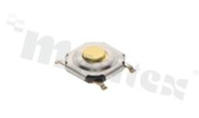 Przełącznik Tact Switch; SMD; wymiary korpusu 5.2x5.2; h=1.5mm; pyłoszczelny; o sile nacisku 250gf; przycisk okrągły