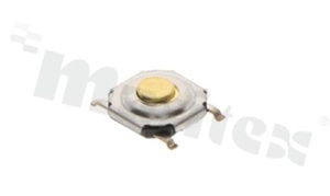 Tact Switch; SMD; dimensions 5.2x5.2; h=1.5mm; dust-proof; operating force 250gf; button: round