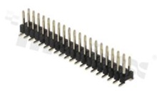 Pin Header; pitch 2.54mm; 2x20 pins; assembly: SMD; male; straight; double row