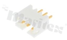 Header for PCB; pitch 2.00mm; 3-contacts; THT; male; top entry; 100V/2A