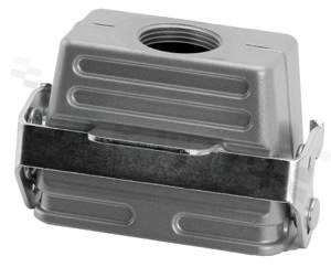 Heavy-Mate A series, hood coupling application, straight, high profile, size: A10, thread: M20, operating temperature -40°C to 100°C, IP65